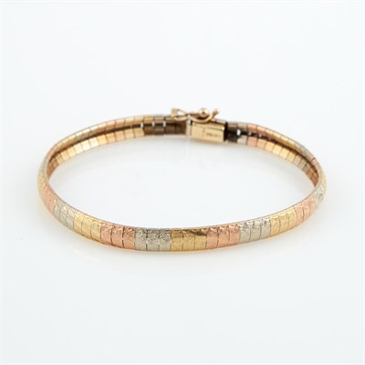Lot 144 - Gold Flexible Bracelet, 14K 8 dwt.