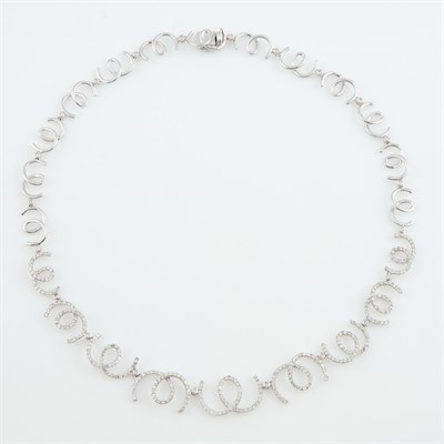 Lot 156 - Diamond Necklace, 335 diamonds about 4.25 cts.,...