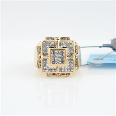 Lot 205 - Diamond Ring, 80 diamonds about 2.50 cts., 14K...