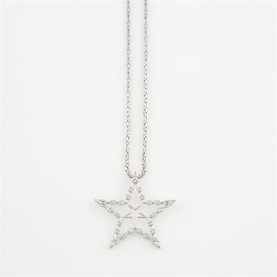 Lot 238 - Diamond Pendant, 25 diamonds and Gold Neck...