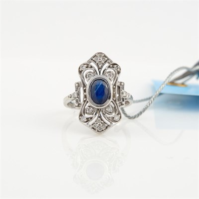 Lot 264 - Diamond and Stone Ring, 14K 2 dwt. all