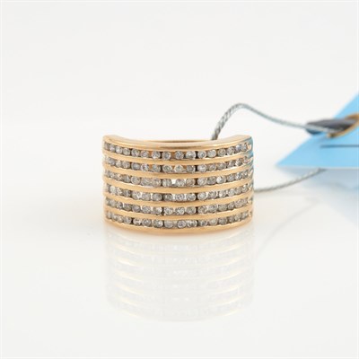 Lot 268 - Diamond Ring, 96 diamonds about 1.00 ct., 14K...