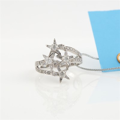 Lot 271 - Diamond Ring, 40 diamonds about 1.00 ct., 14K...