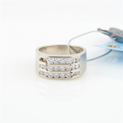 Lot 408 - Diamond Ring, 22 diamonds about 1.40 cts., 14K...
