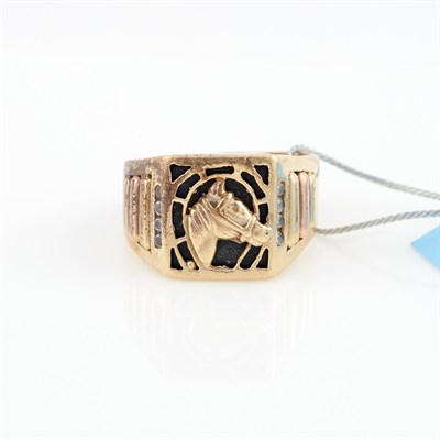 Lot 439 - Gold and Stone Ring, 14K 6 dwt. all