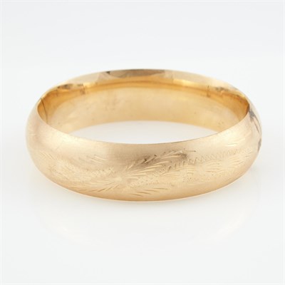 Lot 453 - Gold Rigid Bracelet, 14K 16 dwt.