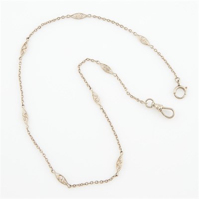 Lot 467 - Gold Vest Chain, 14K 2 dwt.