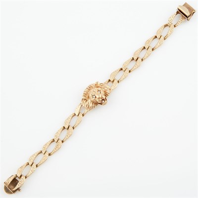 Lot 469 - Diamond Flexible Bracelet, 14K 16 dwt.