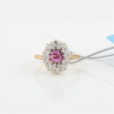 Lot 475 - Diamond and Stone Ring, 10 diamonds about 0.35...