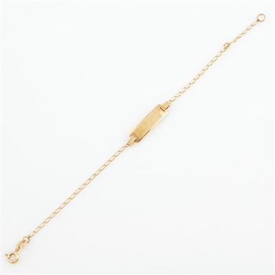 Lot 486 - Gold ID Bracelet, 14K 1 dwt.