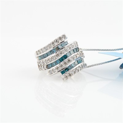 Lot 521 - Diamond Ring, 50 diamonds about 1.00 ct., 14K...