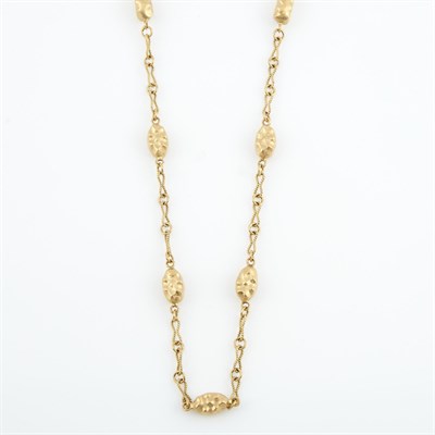Lot 554 - Gold Necklace, 18K 27 dwt. with 14K clasp