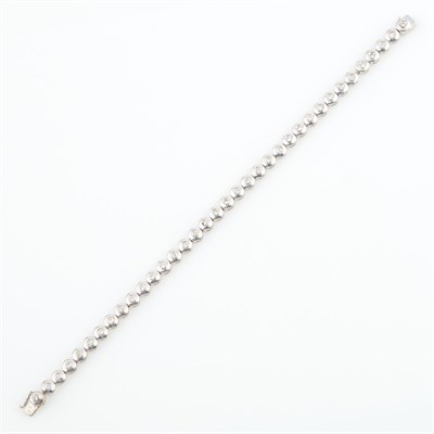 Lot 565 - Diamond Tennis Bracelet, 36 diamonds about...