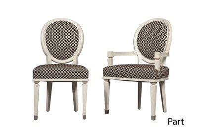 Lot 345 - Set of Eight La Madeleine Style Dining Chairs