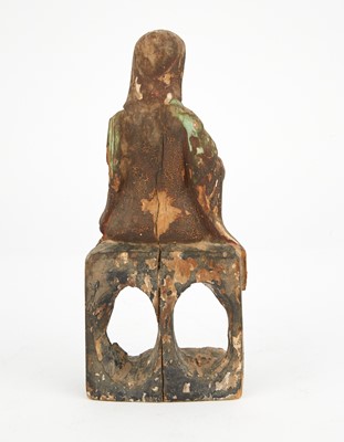 Lot 93 - A Chinese Polychromed Wood Figure of Songzi Guanyin