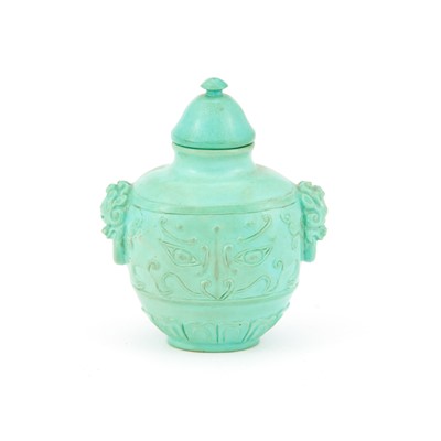 Lot 160 - A Chinese Turquoise Snuff Bottle