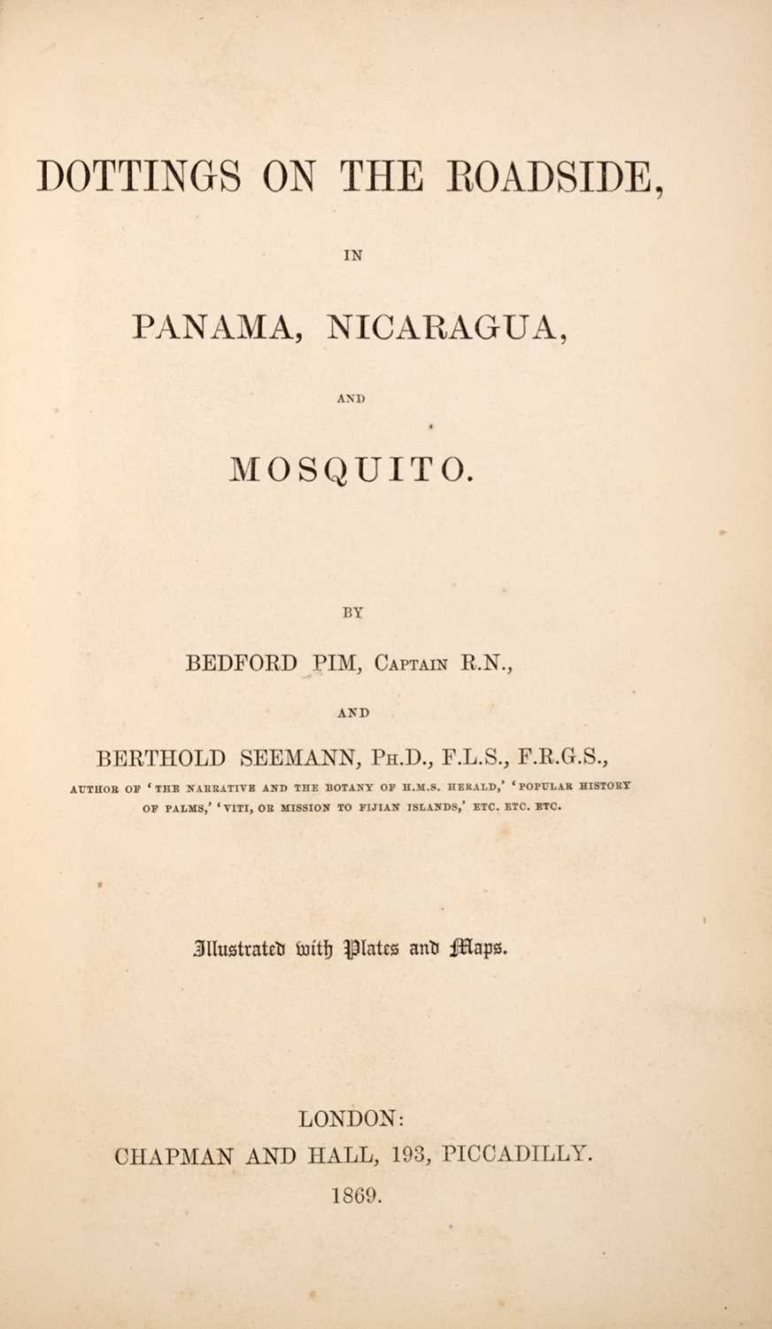 Lot 28 - (CENTRAL AMERICA)
Two works on Central America and the proposed Nicaraguan Canal.