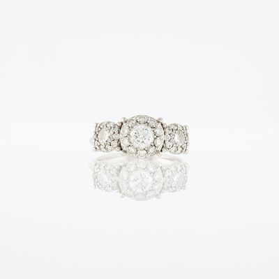 Lot 1110 - Platinum and Diamond Ring