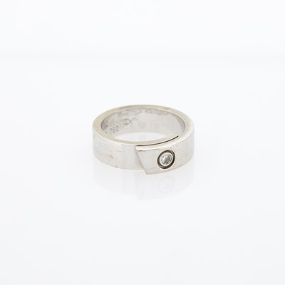 Lot 1138 - Cartier White Gold and Diamond 'Love Anniversary' Band Ring