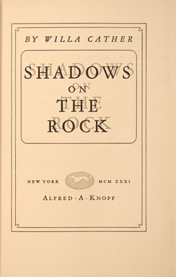 Lot 156 - CATHER, WILLAShadows on the Rock.