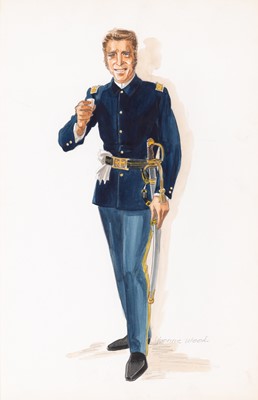 Lot 116 - Costume sketch of Burt Lancaster