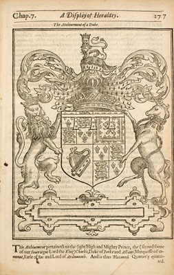 Lot 12 - GUILLIM, JOHN
A Display of Heraldrie...