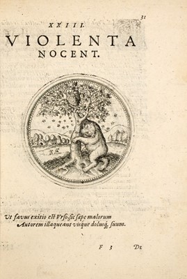 Lot 4 - CAMERARIUS, JOACHIM
Symbolorum et emblematum animalibus quadrupedibus.