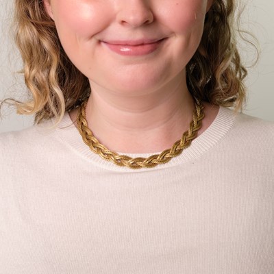 Lot 150 - Buccellati Braided Gold Necklace