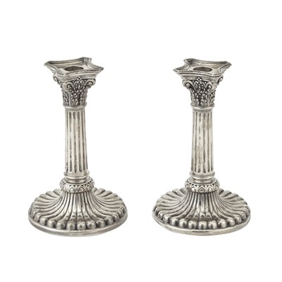 Lot 195 - Pair of Reed & Barton Sterling Silver Candlesticks