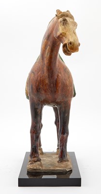 Lot 305 - A Chinese Sancai-Glazed Pottery Horse
