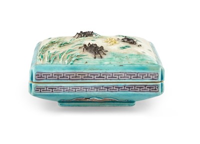 Lot 230 - A Chinese Porcelain Square Box
