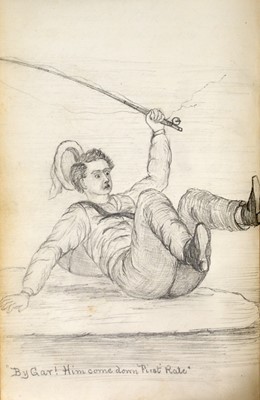 Lot 136 - [ANGLING-MANUSCRIPT]
MARRIOTT, BENJAMIN. Trouting Along a Tributary of the Lehigh.