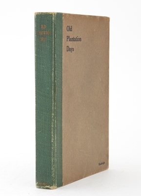 Lot 92 - [SPORTING - SOUTH CAROLINA] RUTLEDGE, ARCHIBALD. Old Plantation Days.