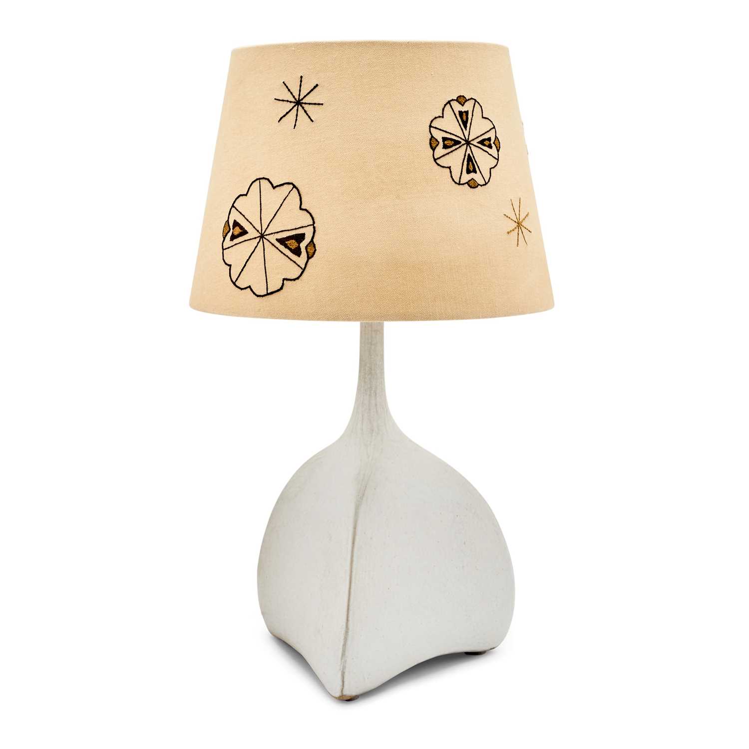 Lot 634 - Isabelle Sicart Enameled Stoneware "Fogo" Table Lamp