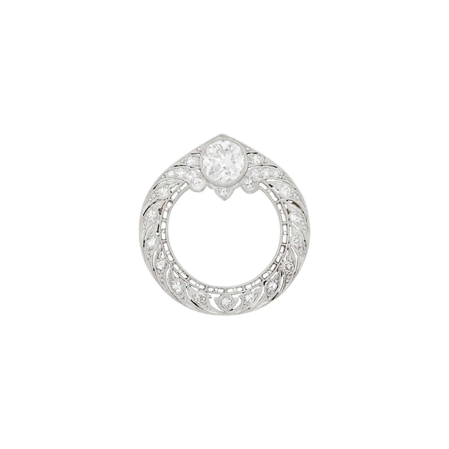 Lot 80 - Platinum and Diamond Brooch