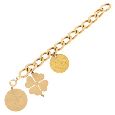 Lot 1138 - Gold Charm Bracelet