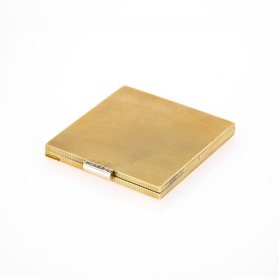 Lot 1279 - Gold, Metal and Diamond Compact