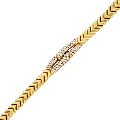 Lot 4 - Van Cleef & Arpels Gold and Diamond Bracelet, France