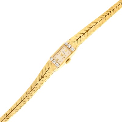 Lot 1153 - Gold and Diamond Wristwatch