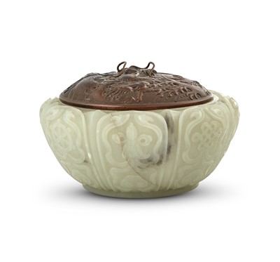 Lot 466 - A Chinese White Jade Buddhistic Censer