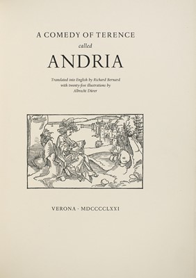 Lot 201 - [OFFICINA BODONI]
TERENCE. Andria: A Comedy by Terence.