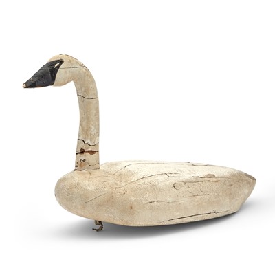 Lot 119 - Carved and Painted Wood White Swan Decoy