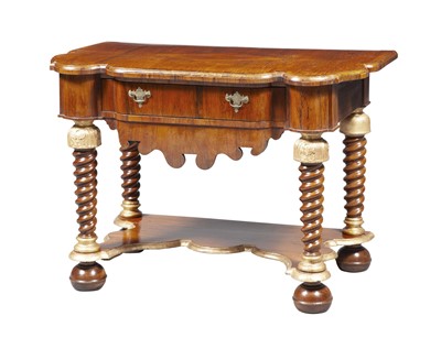 Lot 247 - Continental Baroque Style Rosewood, Oak and Parcel-Gilt Side Table