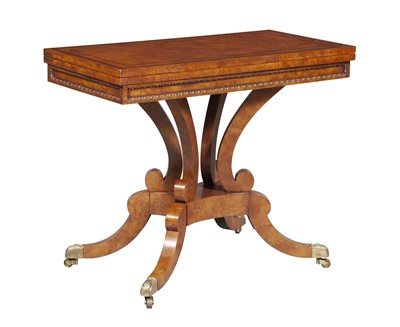 Lot 118 - Baker Leather Inset Games Table
