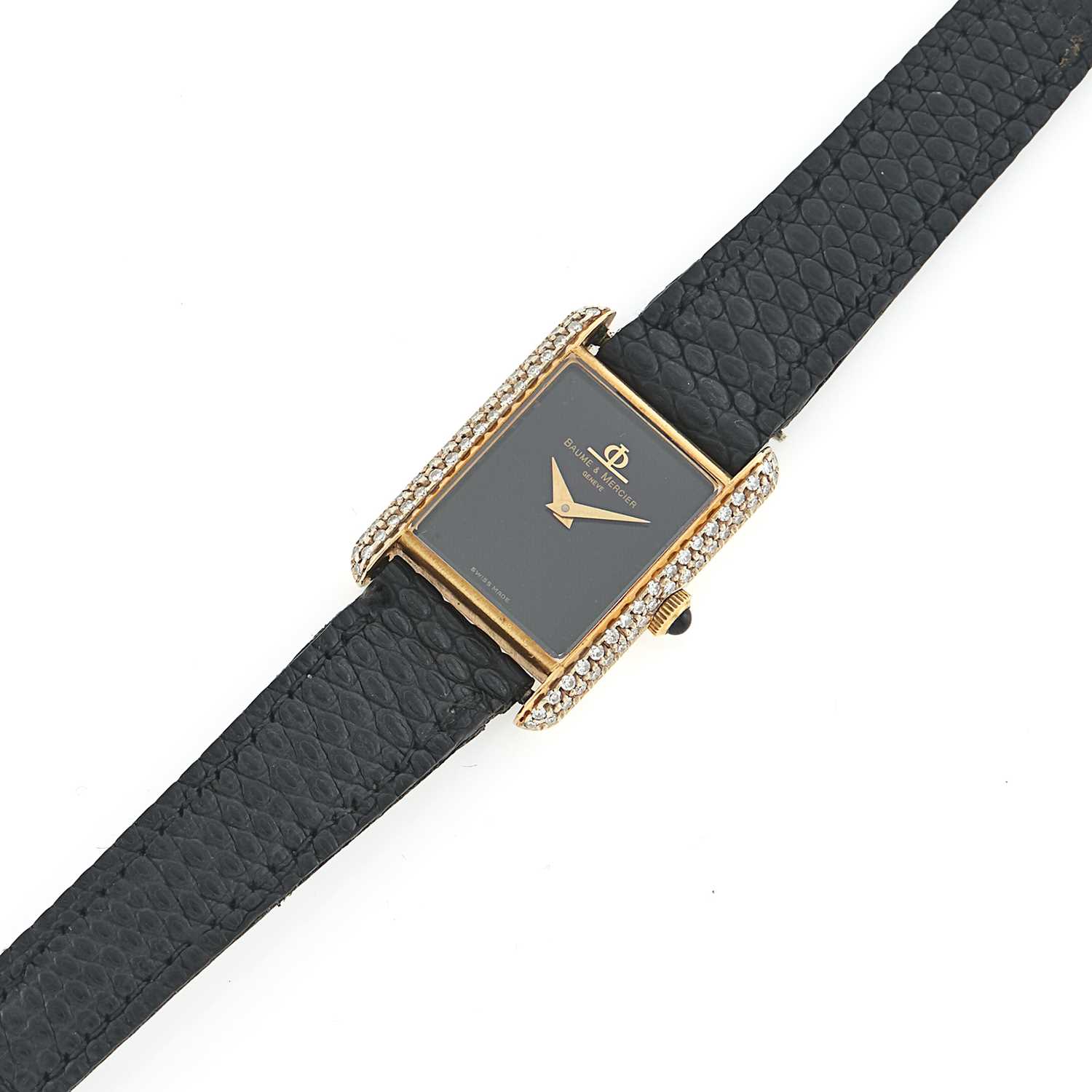 Lot 1065 - Baume and Mercier Gold and Diamond Wristwatch