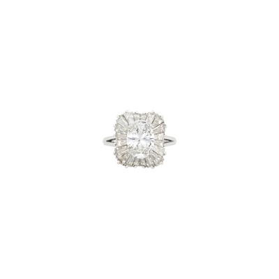 Lot 205 - Platinum and Diamond Ballerina Ring