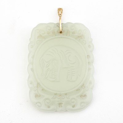 Lot 20 - A Chinese White Jade Pendant