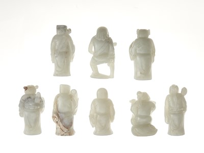 Lot 43 - A Chinese Set of  Eight Jade Immortals