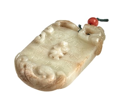 Lot 458 - A Chinese Jade Pendant