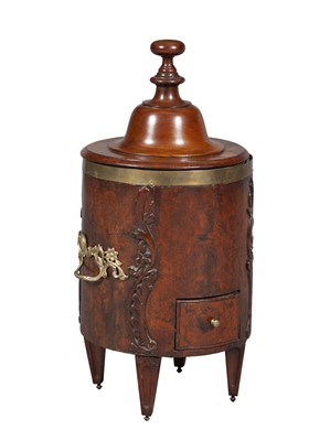 Lot 176 - Continental Burr Walnut Kettle Warmer